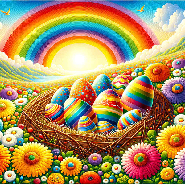 Paint by Numbers - Easter eggs rainbow