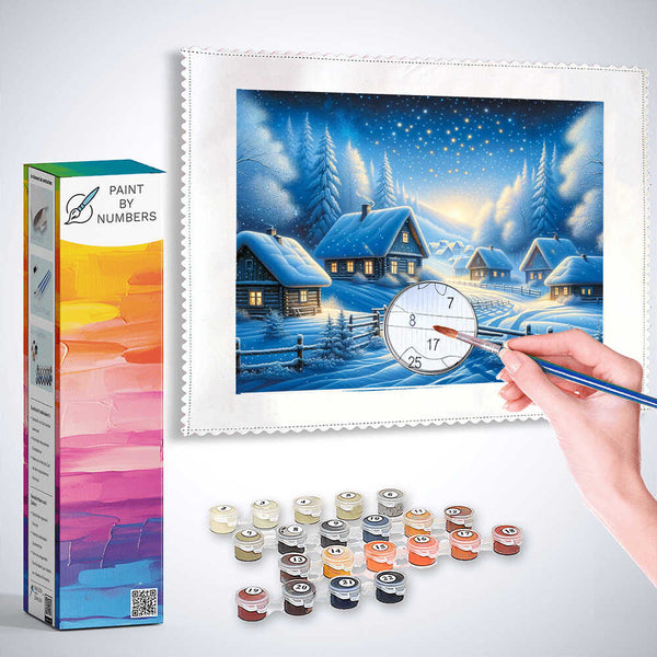 Snowy village - Paint by Numbers