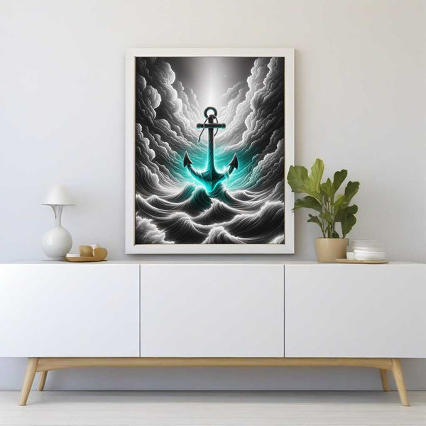 Paint by Numbers - Black white with anchor highlight