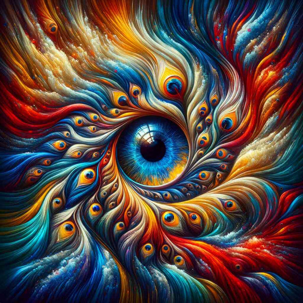 Paint by Numbers - Abstract Peacock Eyes