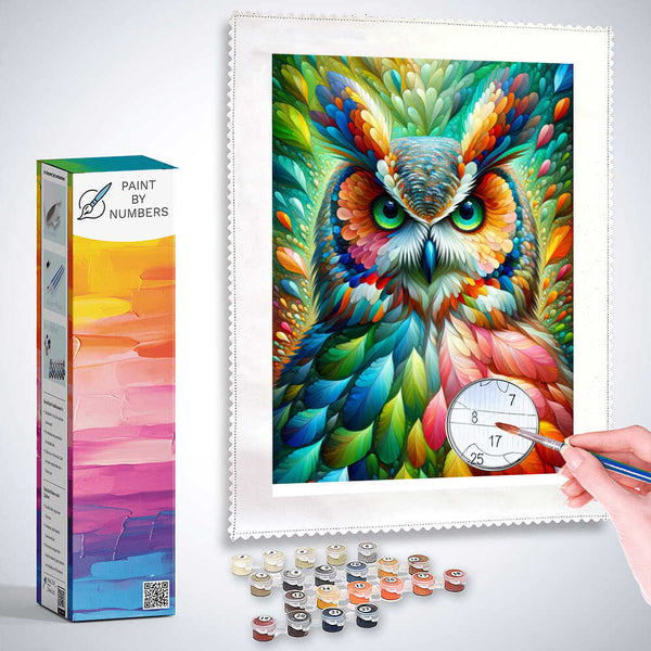 Colorful owl - Paint by Numbers
