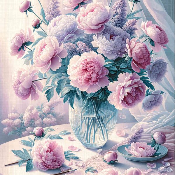 Paint by Numbers - Peony Tablecloth