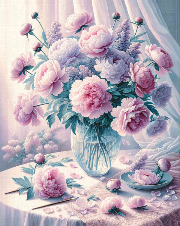 Paint by Numbers - Peony Tablecloth
