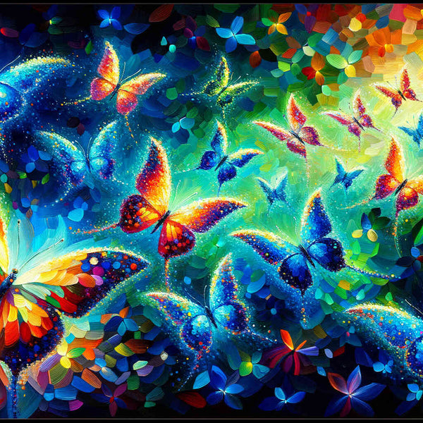 Butterflies, Colorful - Paint by Numbers