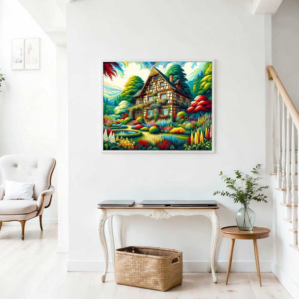 Fairy tale villa with garden - Paint by Numbers