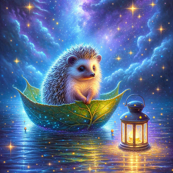 Paint by Numbers - Igel in the Boat
