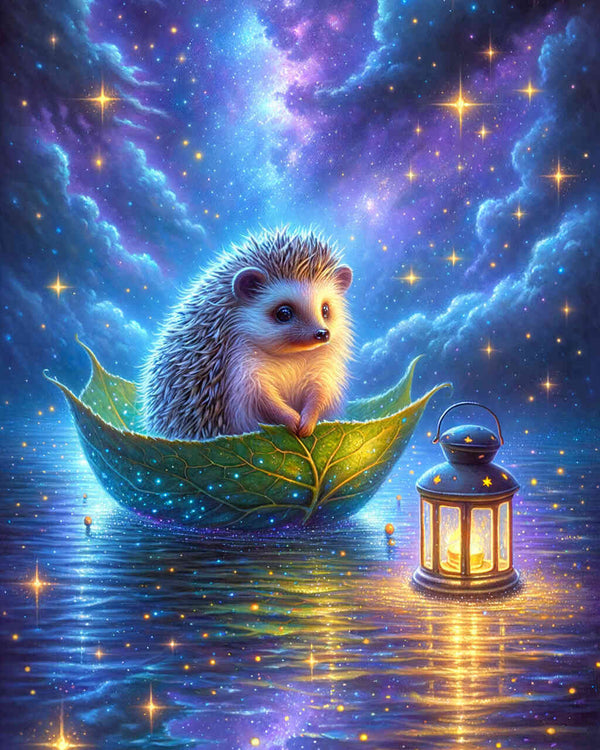 Paint by Numbers - Igel in the Boat