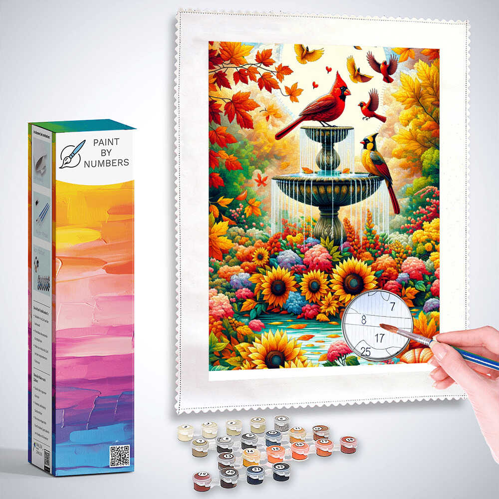 Paint by Numbers - Bird Fountain