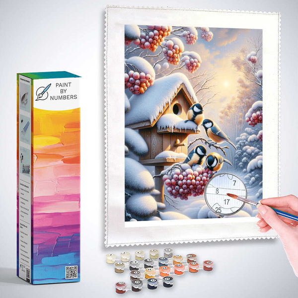 Tits in winter - Paint by Numbers