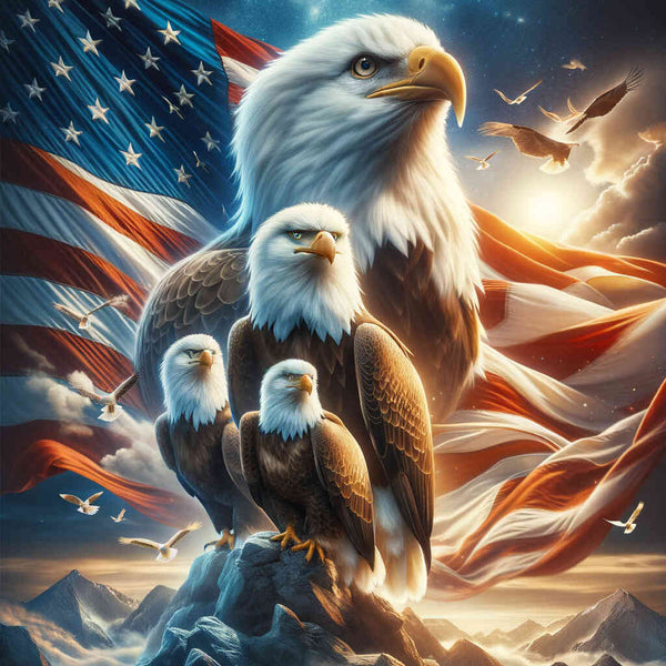 Paint by Numbers - Eagle family