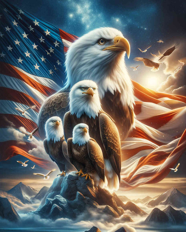 Paint by Numbers - Eagle family