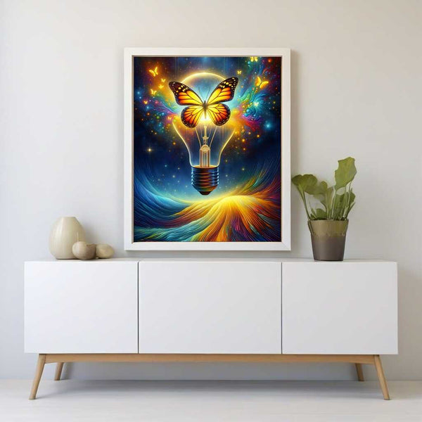 Paint by Numbers - Butterfly in light bulb