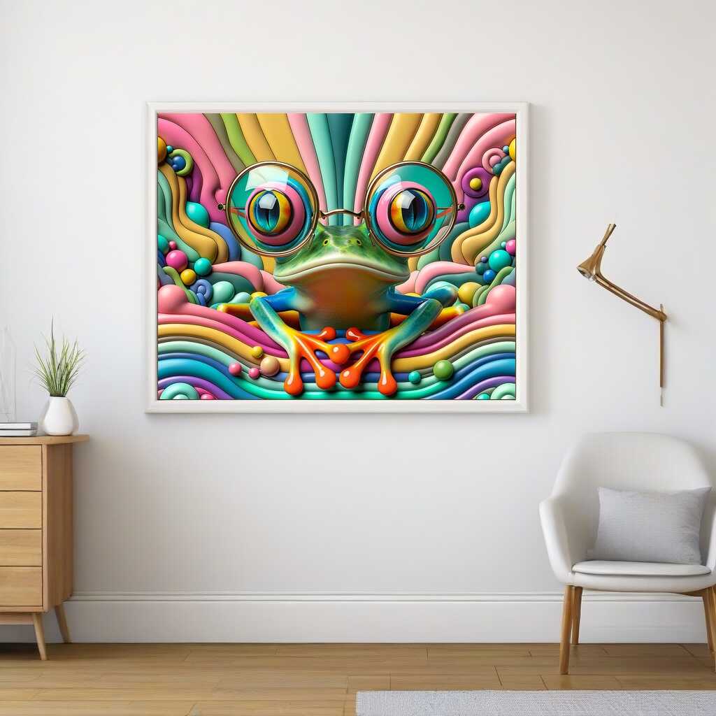 Frog with glasses - Paint by Numbers