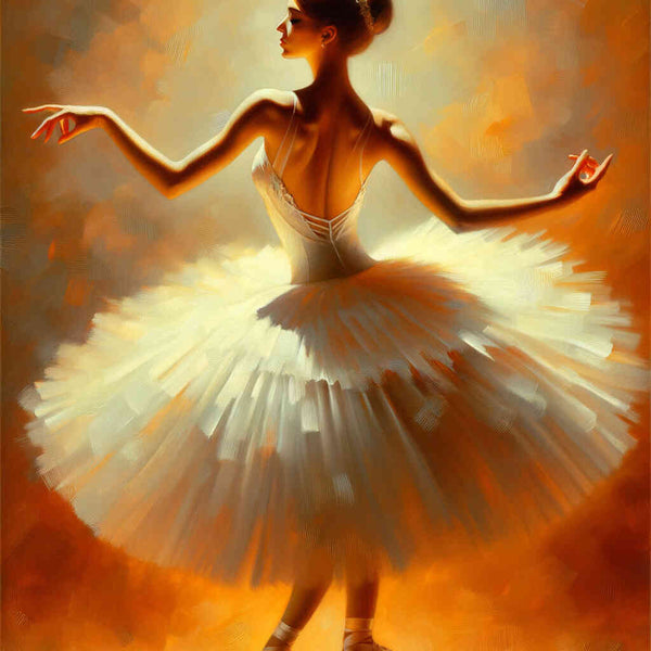 Ballerina, white - Paint by Numbers