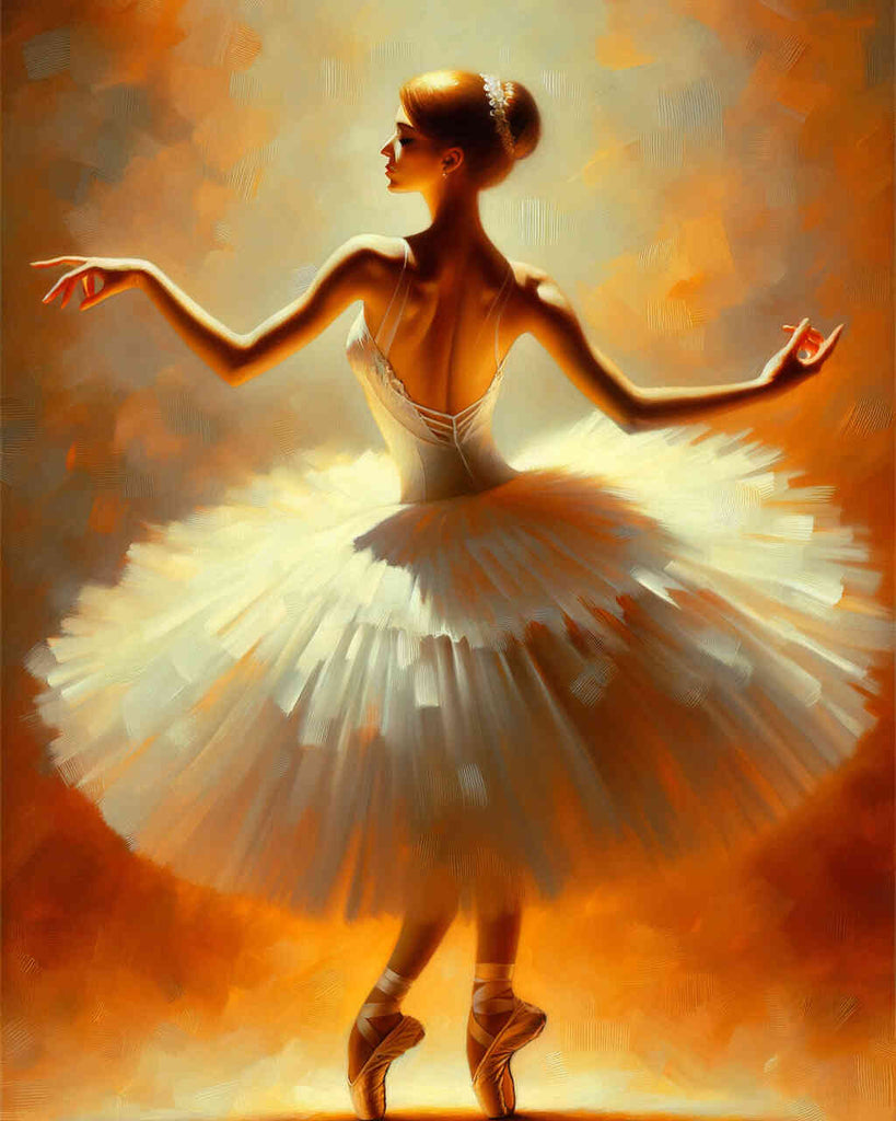 Ballerina, white - Paint by Numbers