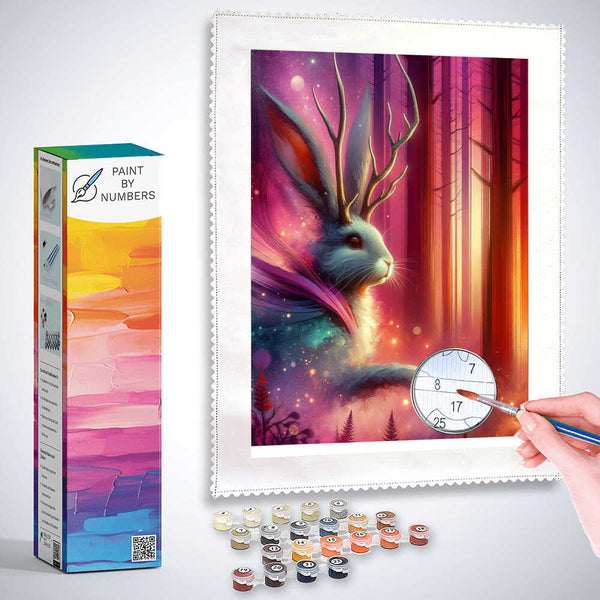 Bunny with antlers - Paint by Numbers