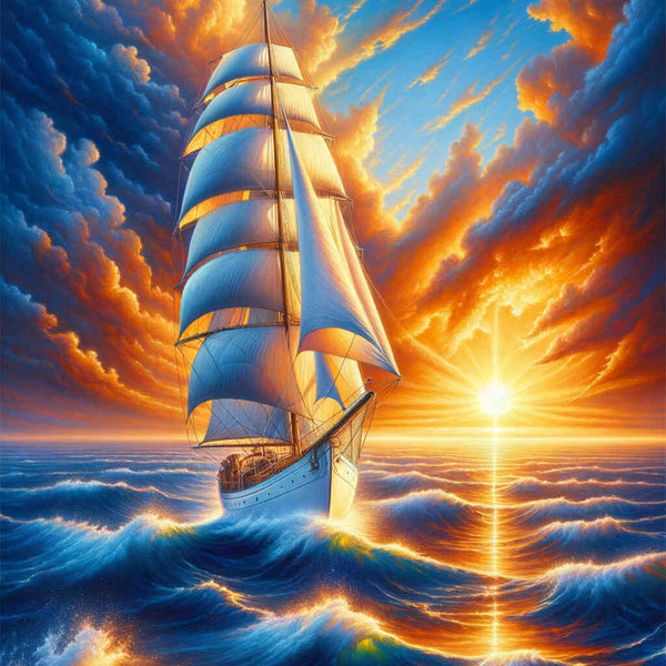 Paint by Numbers - Sailboat in Sunlight