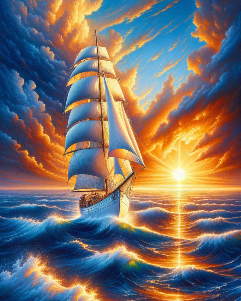 Paint by Numbers - Sailboat in Sunlight