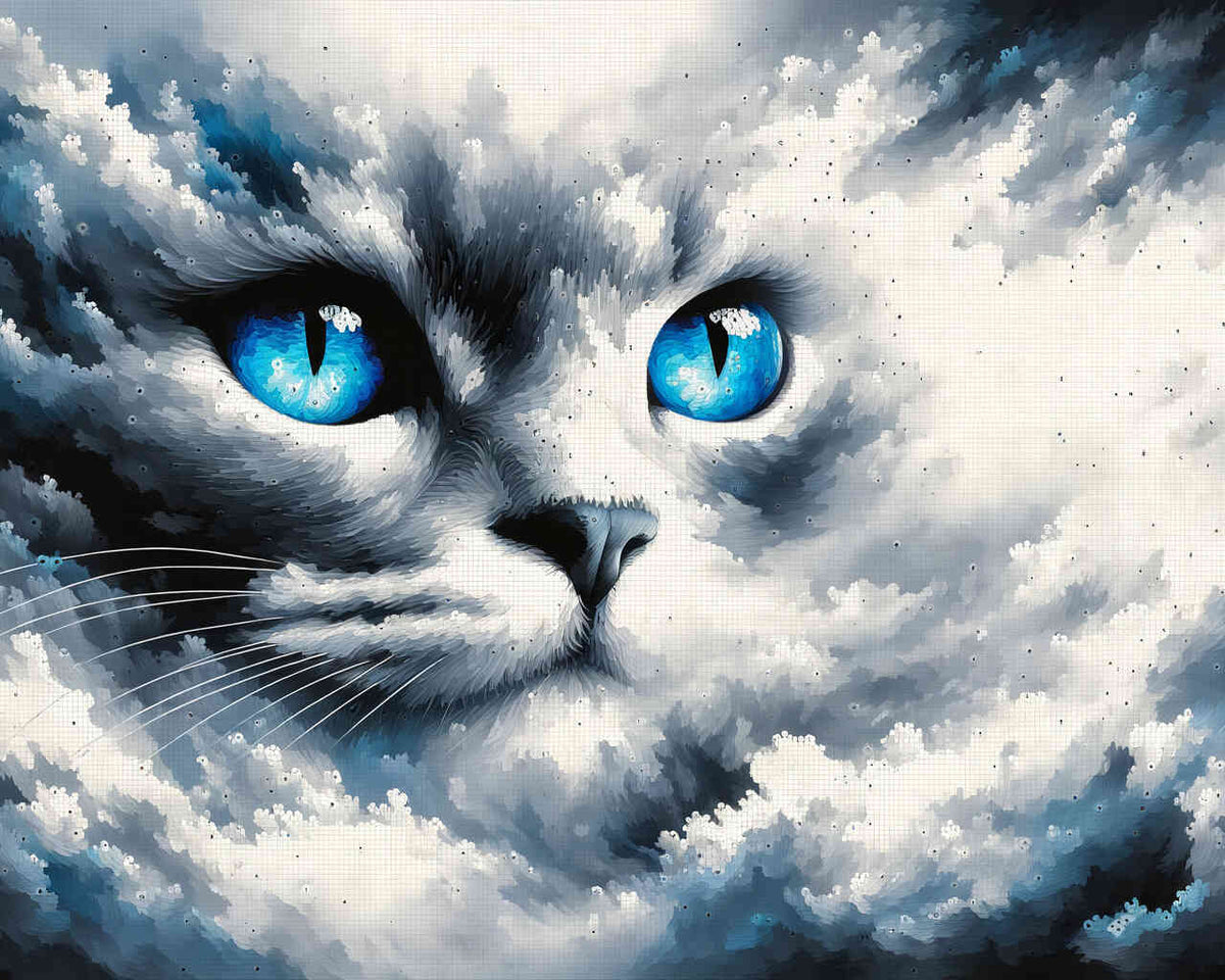 Paint by Numbers - Cat with blue eyes
