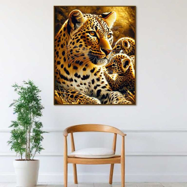 Paint by Numbers - Leopard Mother with Children