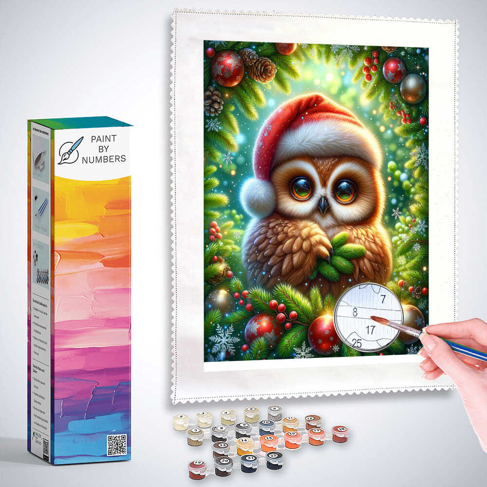 Paint by Numbers - Christmas owl
