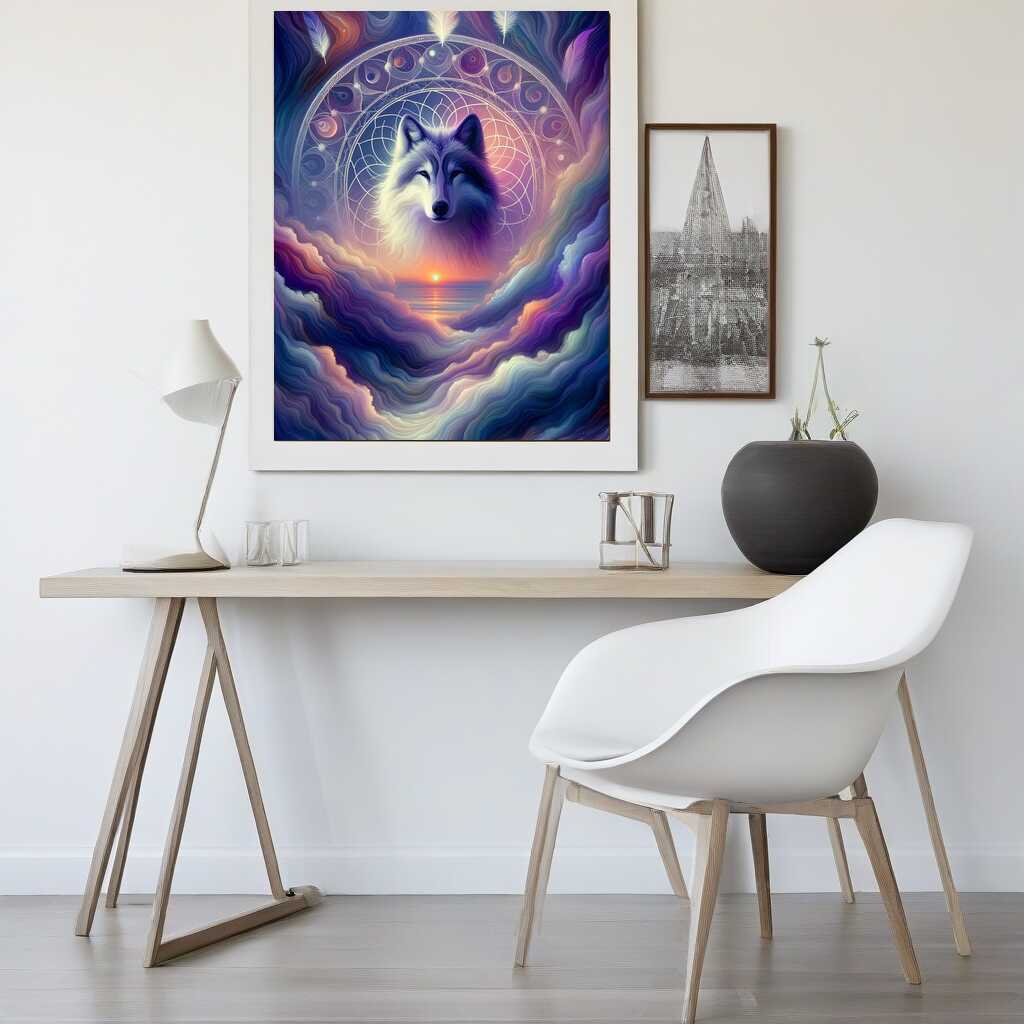 Paint by Numbers - Day and Night Wolf