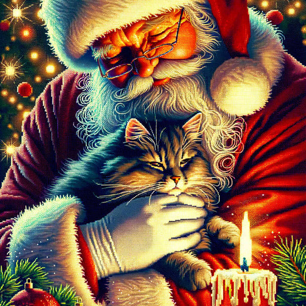 Paint by Numbers - Santa Cat