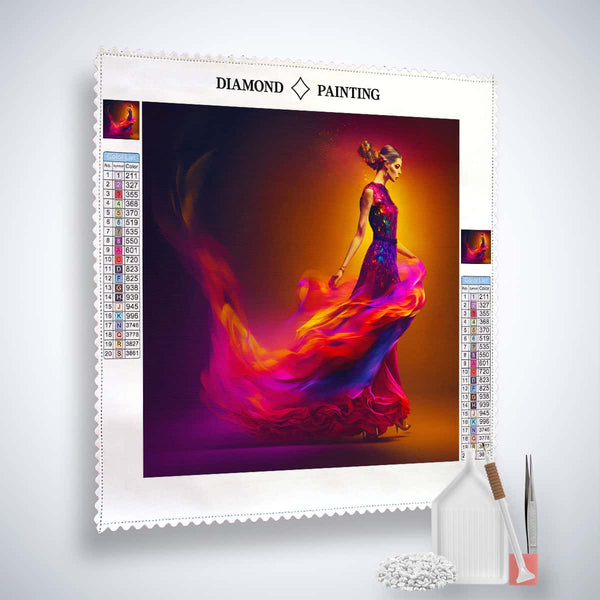 AB Diamond Painting - Schleierkleid - gedruckt in Ultra-HD - AB Diamond, Abstrakt, Menschen, Neu eingetroffen, Quadratisch
