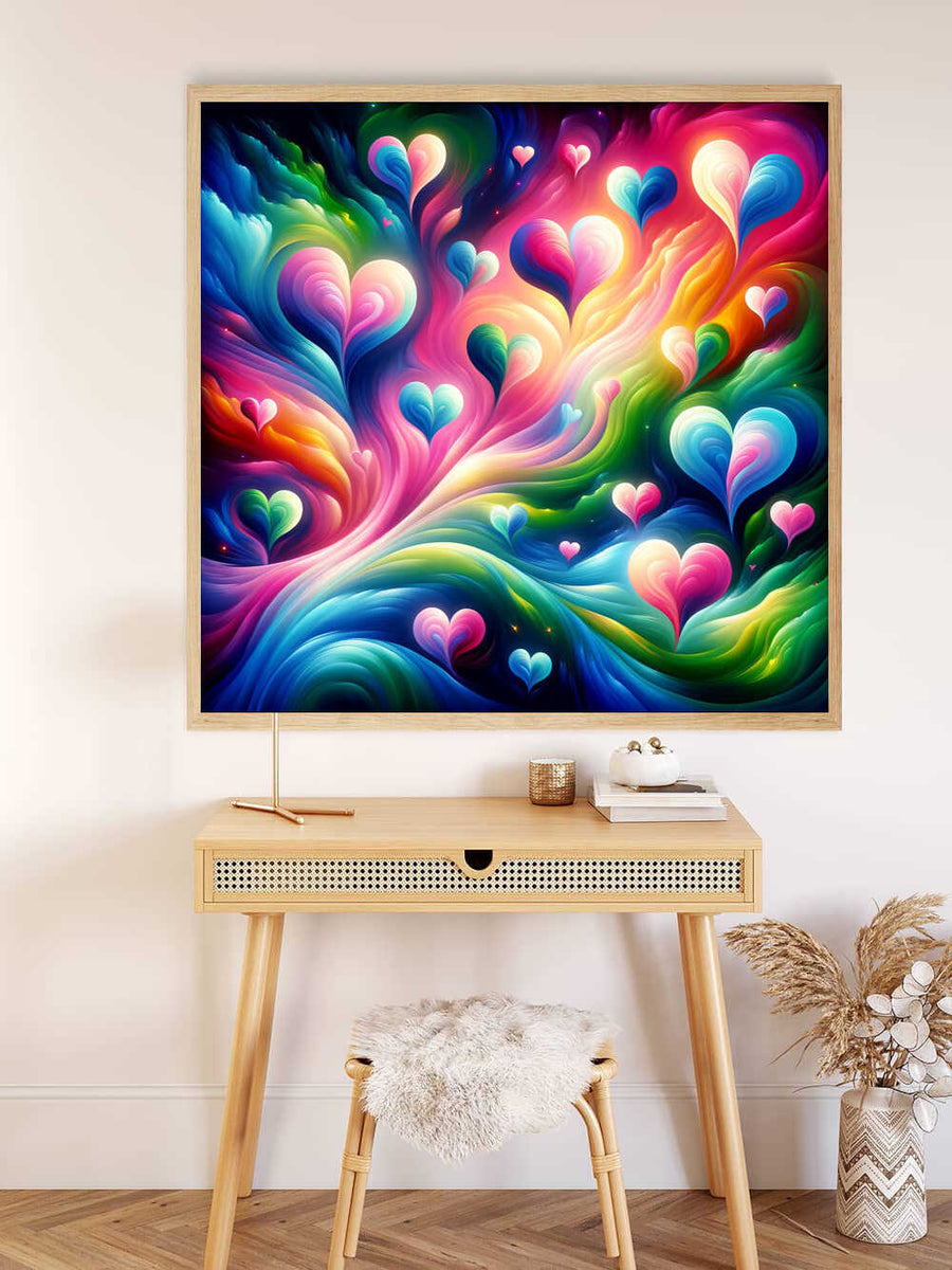 Paint by Numbers - Colorful hearts