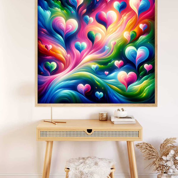 Paint by Numbers - Colorful hearts