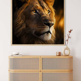 Diamond Painting - Löwe seitlicher Blick - gedruckt in Ultra-HD - Löwe, Neu eingetroffen, Quadratisch, Tiere