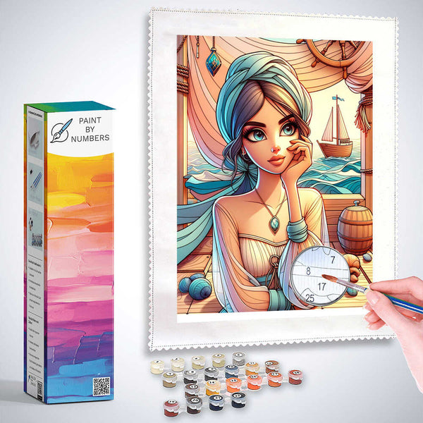 Paint by Numbers - Sensual woman, cartoon