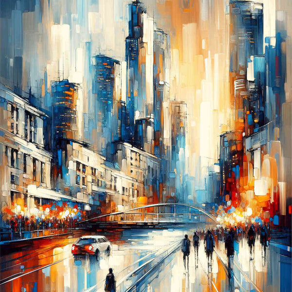 City, Abstract - Paint by Numbers