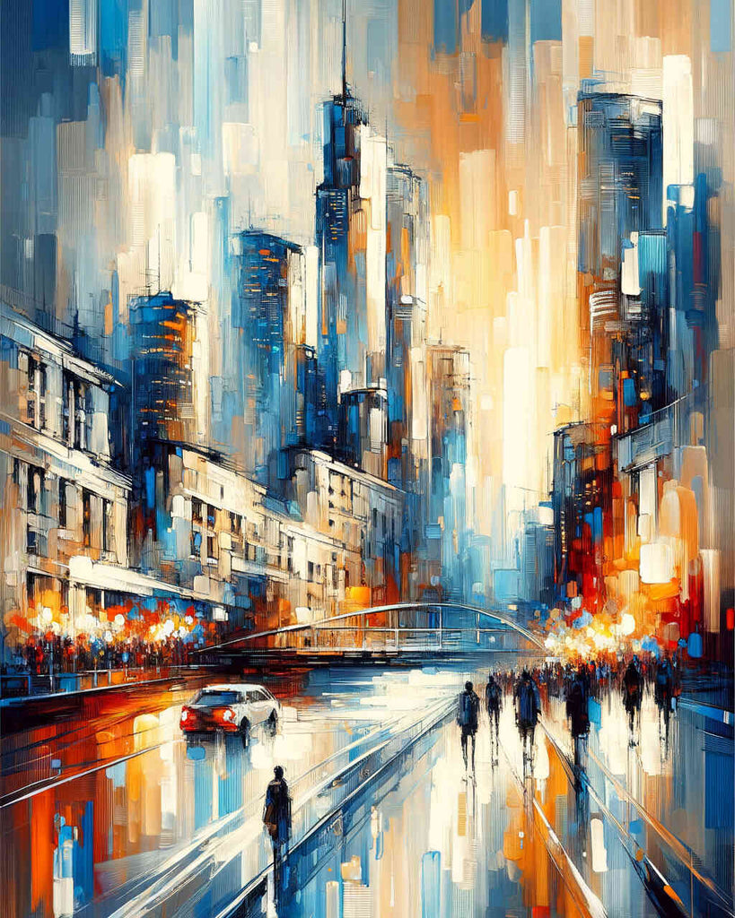 City, Abstract - Paint by Numbers – DIY Paint by Numbers