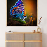 Malen nach Zahlen - Schmetterling Lila - hochwertige Leinwand - 170523, Neu eingetroffen, Quadratisch, Schmetterling, Tiere