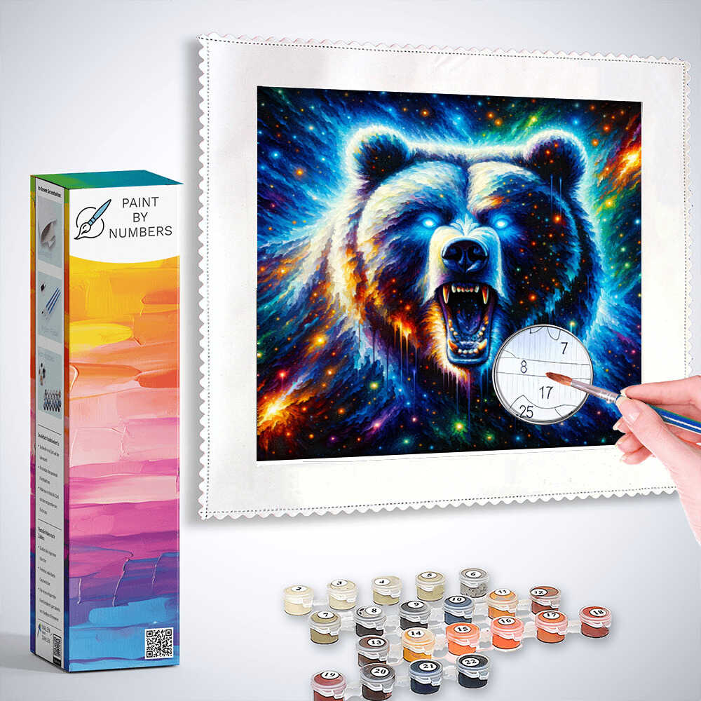 Paint by Numbers - Roaring bear