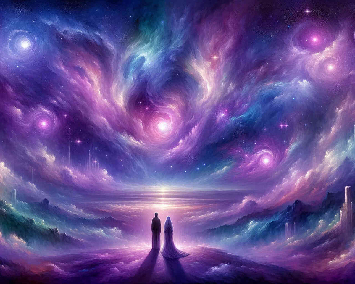 Paint by Numbers - Northern lights in purple