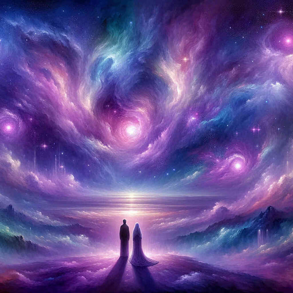 Paint by Numbers - Northern lights in purple