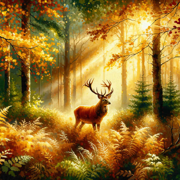 Paint by Numbers - Autumn forest deer