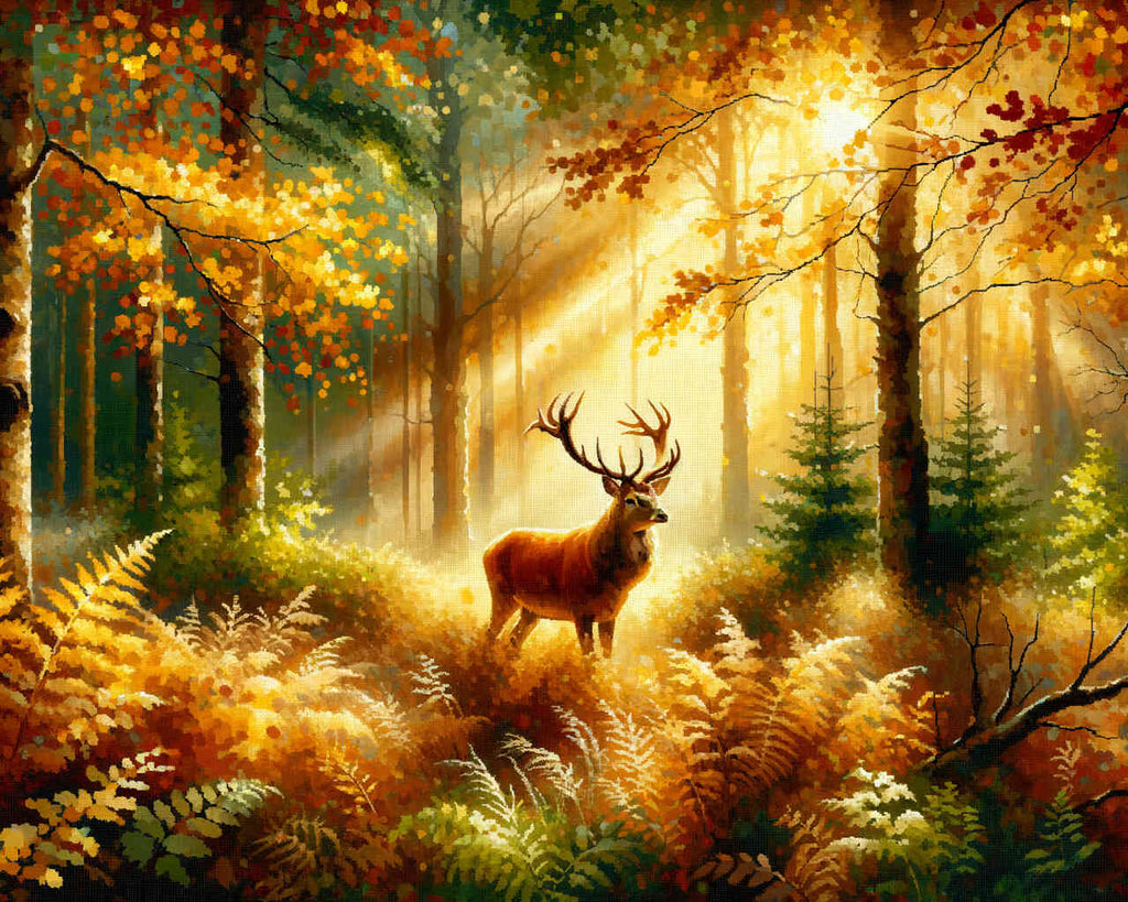 Paint by Numbers - Autumn forest deer