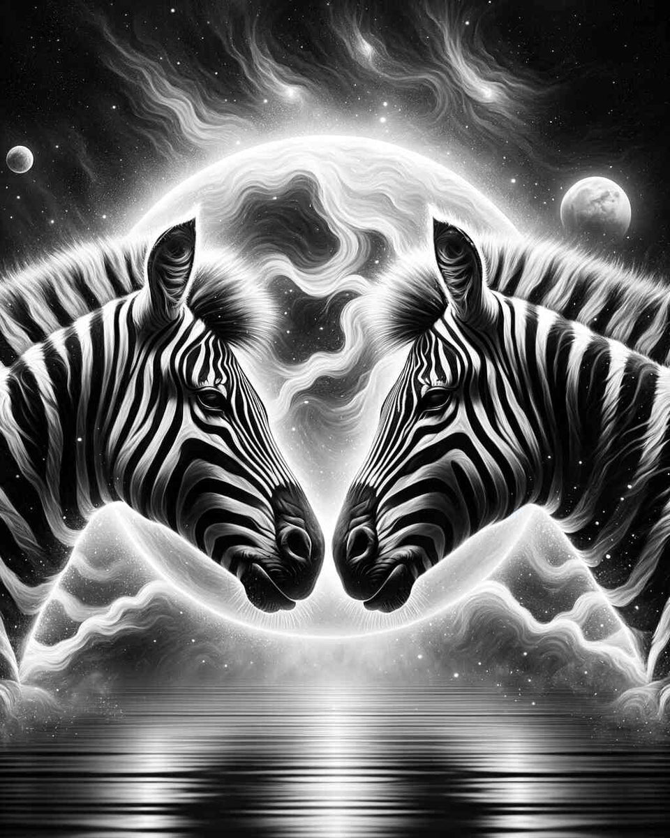 Zebras in black white - Paint by Numbers