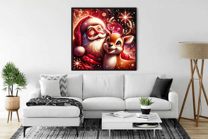 Santa Claus & Rudi - Paint by Numbers