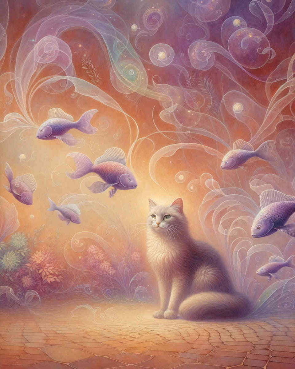 Paint by Numbers - Cat and Fish Friends
