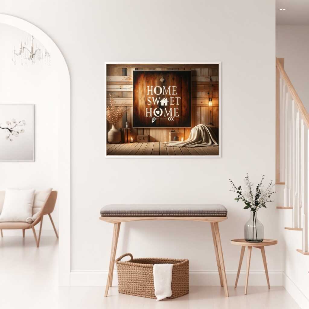 Paint by Numbers - Home sweet home, wood look