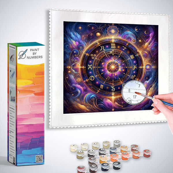 Paint by Numbers - Star Sign Clock