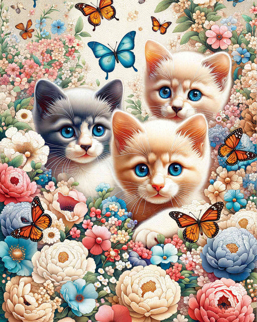 Paint by Numbers - Cat Trio