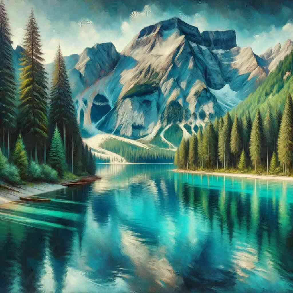 Paint by Numbers - Turquoise mountain lake