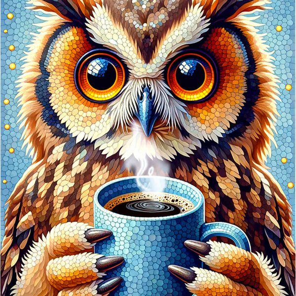 Paint by Numbers - Coffee owl