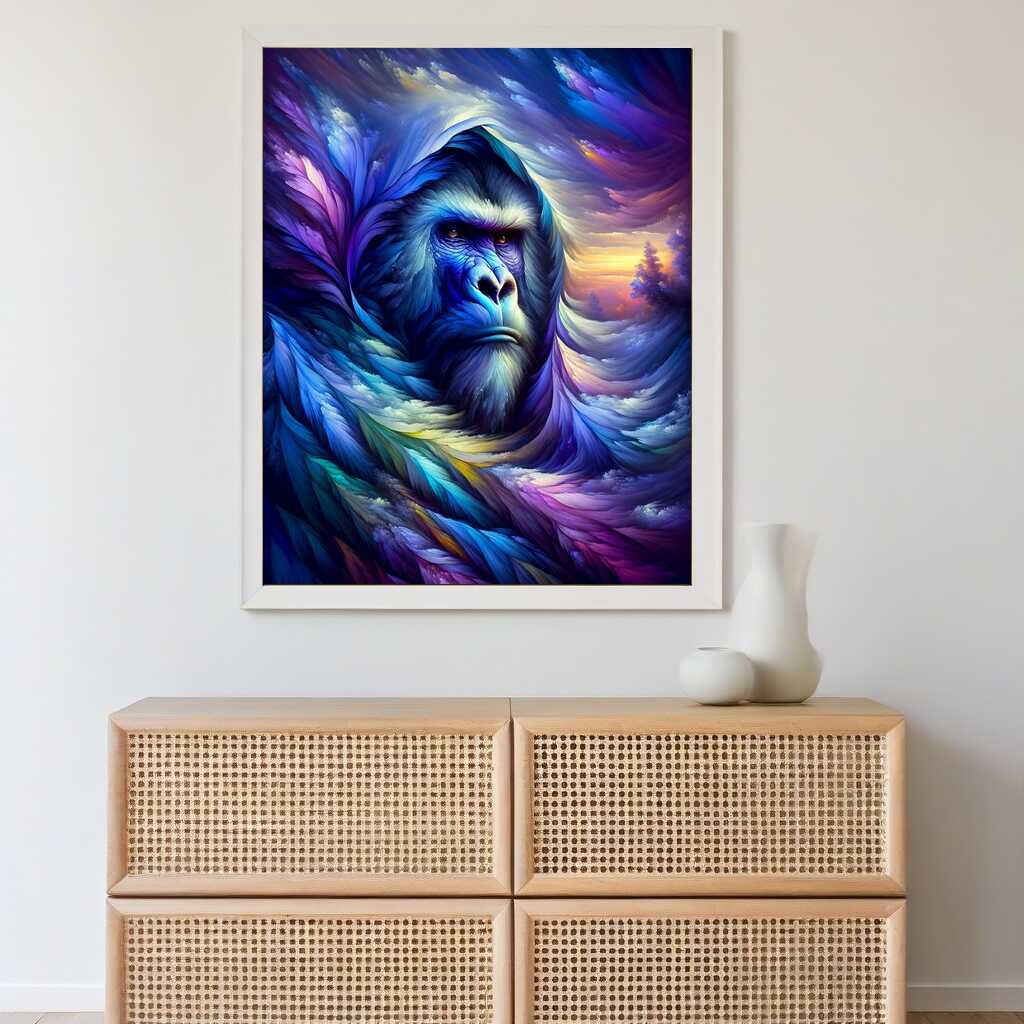 Paint by Numbers - Gorilla Blue Feathers