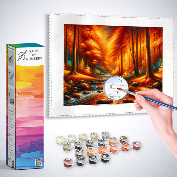 Paint by Numbers - Orange Forest